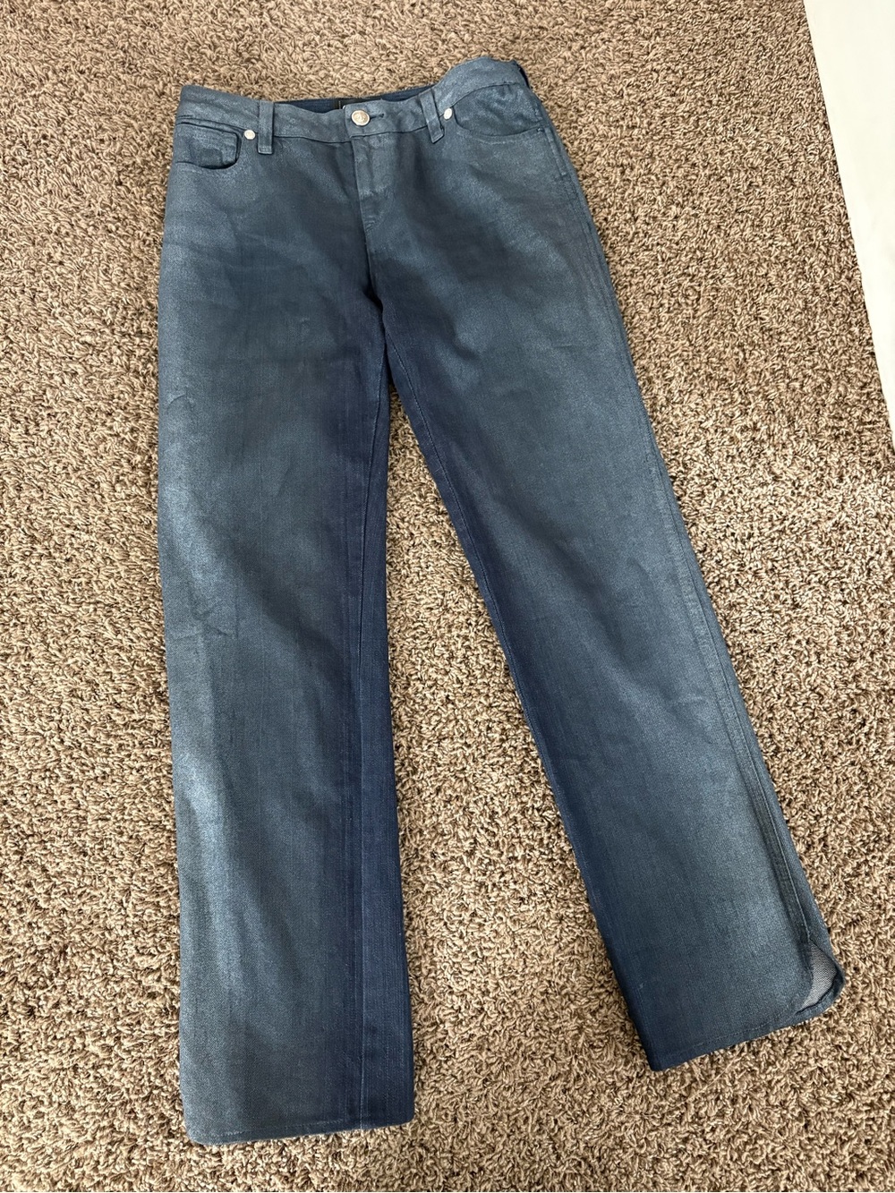 Vintage Chanel Gradient Faded Shimmer Jeans 2009 Size 40 FR / 6 - Authenticated!